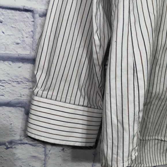 Texas Standard Men's Large Long Sleeve Striped Button Down Shirt - Picture 5 of 12